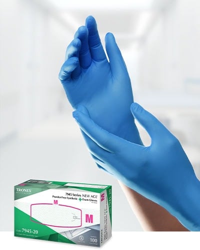 7945 Series NEW AGE® Synthetic+ Powder-Free Examination Gloves