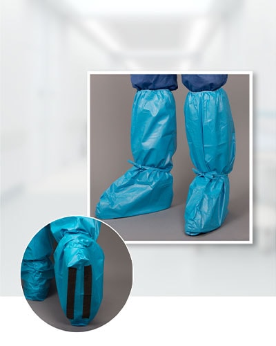 49025B & 49135B Knee-High Boot Covers with Ankle Ties and Foam Traction ...